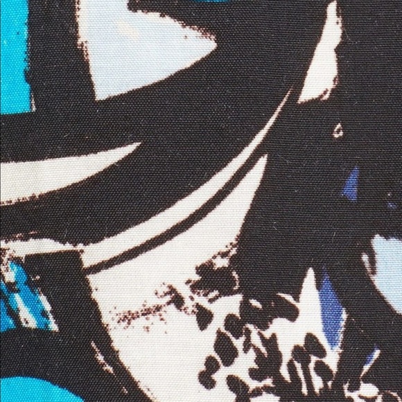 Donna Morgan Blue Floral Faille Fit Flare Dress 0 - Picture 8 of 8